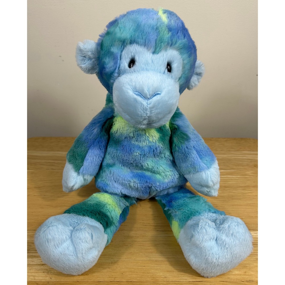 Mary Meyer Mojo Monkey Plush Blue Tie Dye Marshmallow Zoo Stuffed Toy Plushie